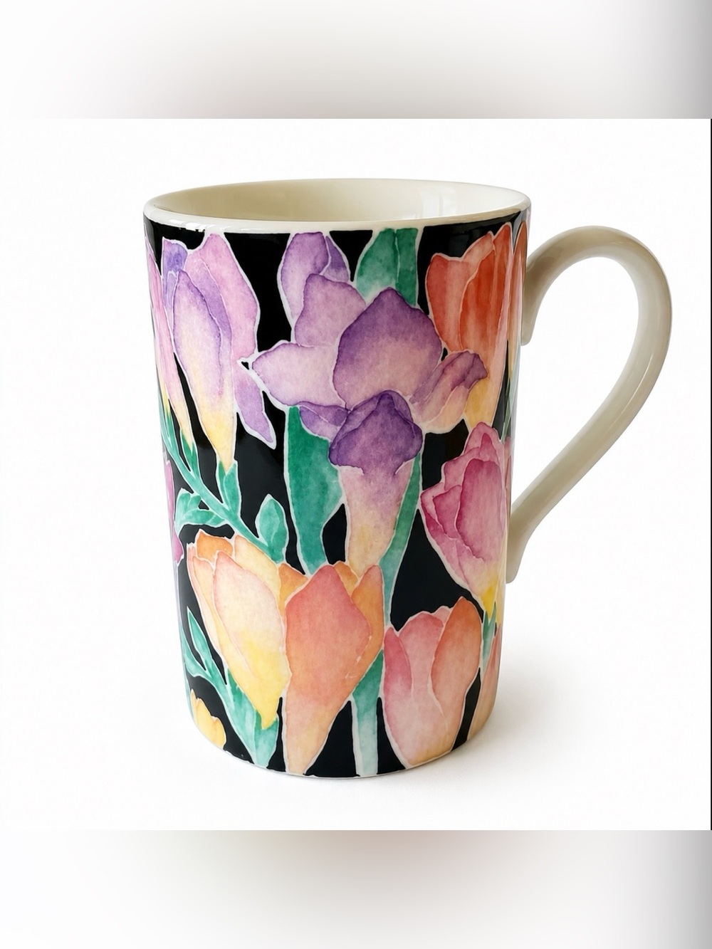 Dunoon Ashbourne Designed By Christine Chadwick Crocus Flowers Mug Cup Scotland